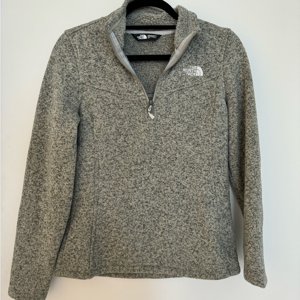 North Face Fleece 1/4 Zip Jacket Gray